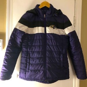 Women’s Ravens Hooded Coat NFL team apparel M